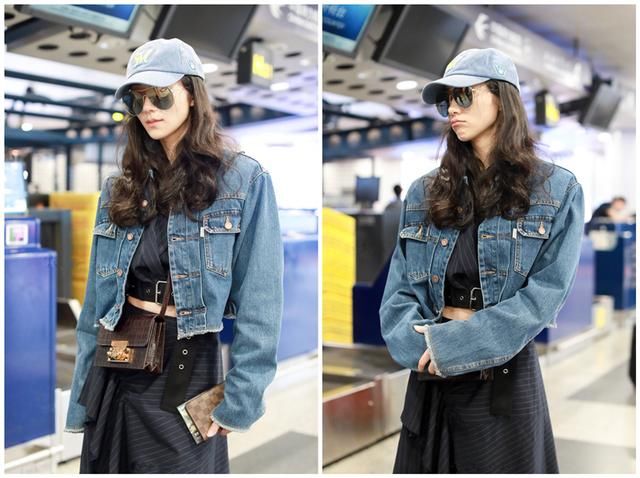 反季穿到底多时髦?韩雪牛仔外套看着就热，倪妮宋佳王智都在跟风