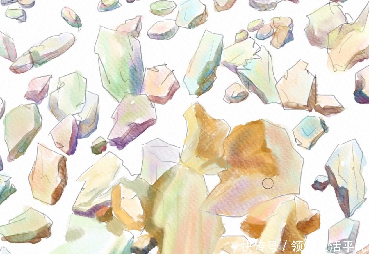 那海边石头的画法技巧分享