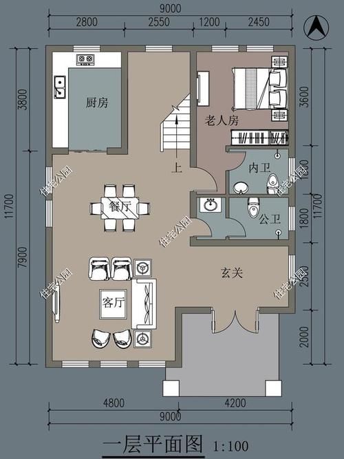  占地尺寸|宅基地占地100来平，农村建房就看这3套户型，省钱实用
