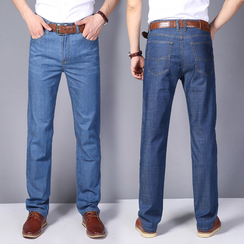 突然发现!老公把旧牛仔裤都换成了“天丝裤”，高档、不闷热