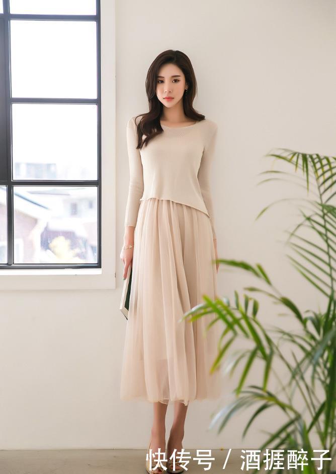  [半身裙]服装模特蕾丝半身裙，优雅靓丽秒变成气质女神
