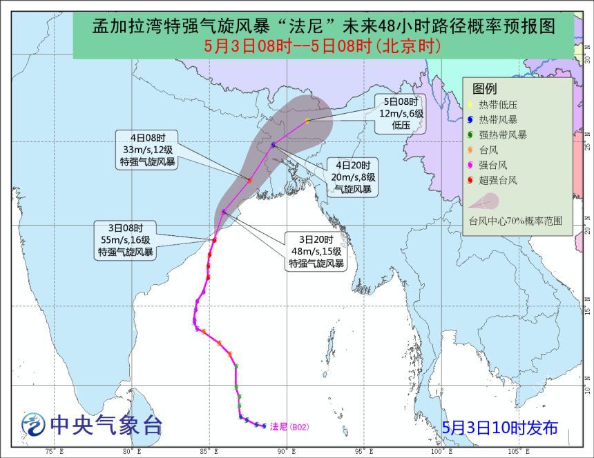 印度超强台风即将“发威”！2019年以来最强暴雨来袭！南方人要特