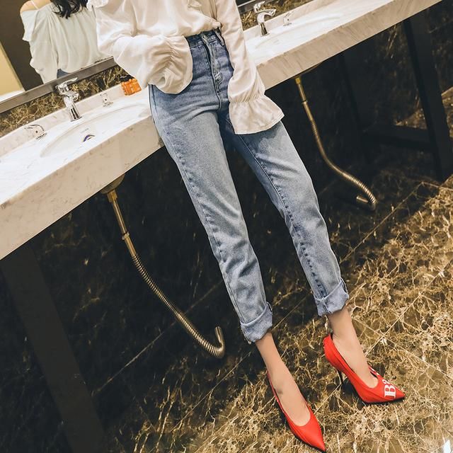 夏季新款高腰裤款式很新颖，出街美成风景，上班干练有型