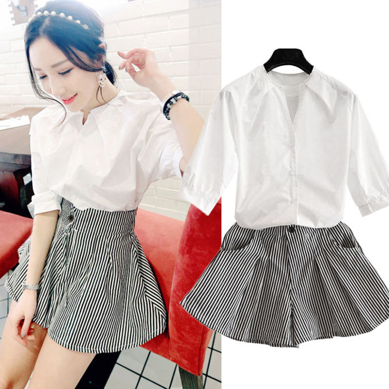 这种套装一出来，家姐就把连衣裙全扔了，凉凉大方又美嫩，洋气爆