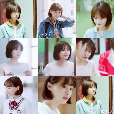 高圆圆剪回短发清新十足，但要论颜值驾驭发型我还是服郑爽