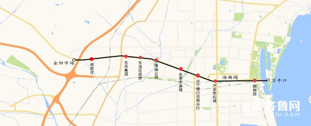  公交：日照开通公交K4路 起讫站点：金阳市场-万平口