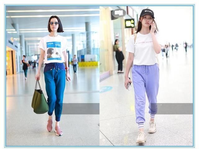 没杜鹃的气质真别穿束脚运动裤，否则像林允一样穿成睡裤就尴尬了