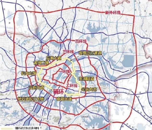  「四射」大武汉五环变六环，形成“六环二十四射”