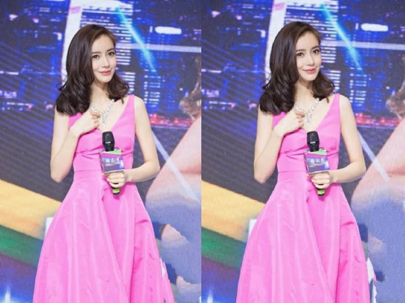 当90斤杨颖和96斤张天爱同穿粉色礼服，网友:苗条终究输给了微胖