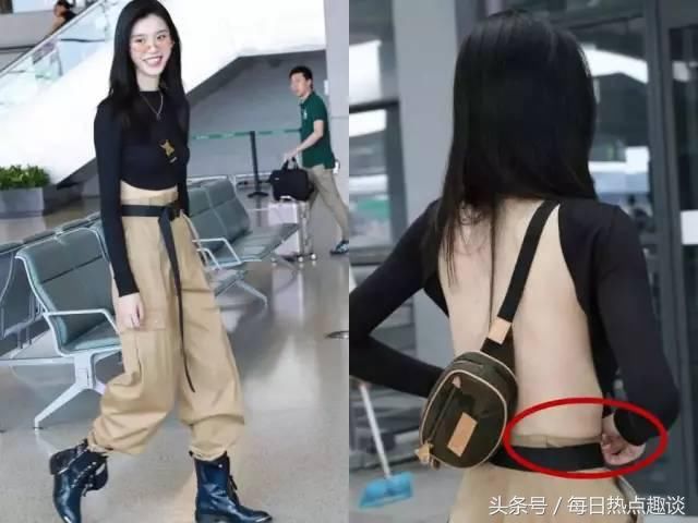 奚梦瑶最近疯狂秀美背，大胆穿衣超过柳岩