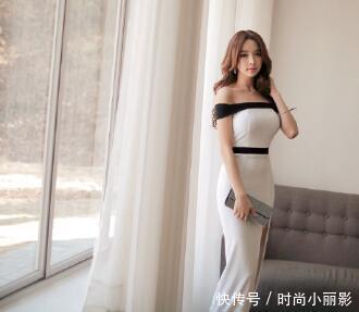 苗条好看的紧身裙美女，展现靓丽的身姿！