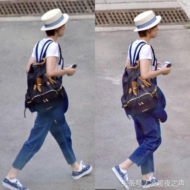 36岁孙俪一身潮流搭配现身机场，网友：袜子这样都敢穿，我是怂了