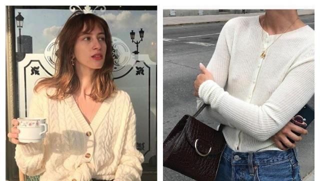  尽显：开衫+牛仔裤这样穿,时髦好看又清新柔美,尽显品味气质