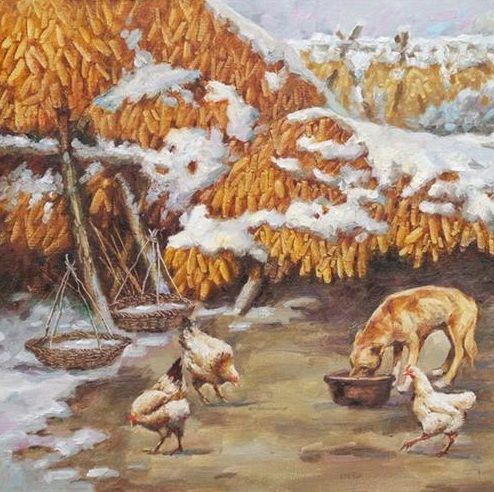 一组珍贵的油画，记忆中80年代的农村生活