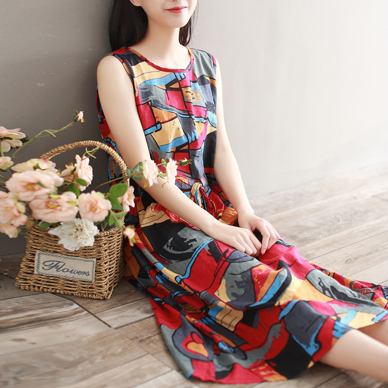 再多旗袍都比不上这棉麻裙!46岁老婆穿上时髦高贵，美翻了