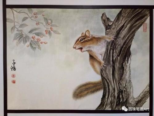 他笔下的这些细腻逼真的工笔画，让人叹为观止！