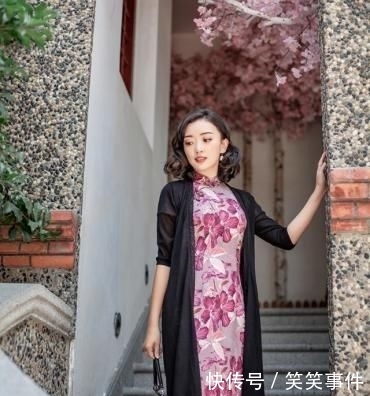  旗袍装：旗袍＋风衣＝秋天最优雅搭配，时髦又高级，再穿十年都不过时！