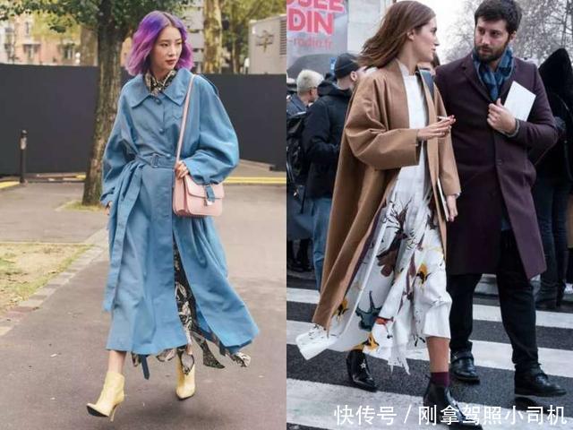  『没想到』风衣里面加裙的5种开春穿搭，没想到这么好看