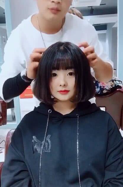 头大脸又圆的女生想换个适合自己的发型，剪完之后是不是太可爱了