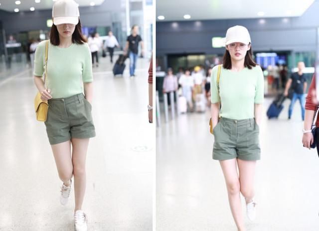 李沁来了，样子太美了，这条五彩短裤挺特别呢！