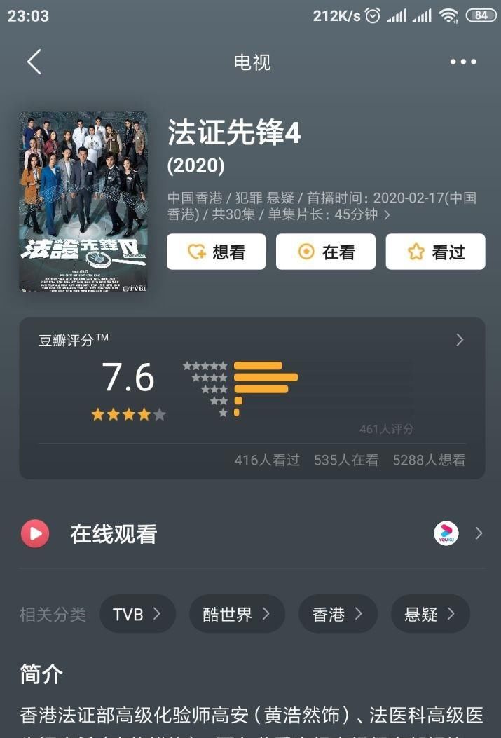  港剧■将要结局的港剧《法证先锋4》越来越水，卖情怀豆瓣评分却5、5分