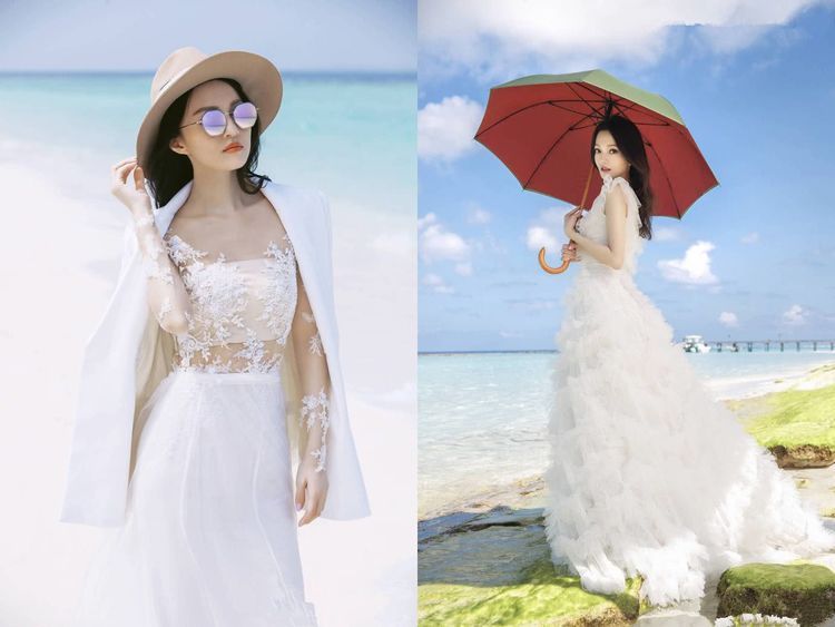 张韶涵穿薄纱裙，呈现出惊艳的小蛮腰，网友：很时尚！