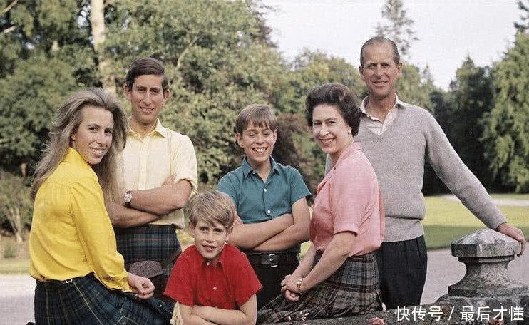 英国女王四个子女旧照安妮公主美艳气质佳,爱