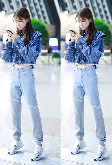 本以为159鞠婧祎身材比例够好，看到170黄金比例的她，我沉默了