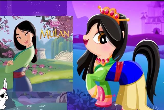 当迪士尼公主变成小马宝莉，花木兰和艾莎超可爱！