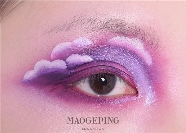 窒息@“紫色云霞”眼妆,美到窒息