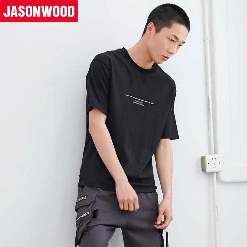 10元-Jasonwood专柜同款男短袖T恤纯棉潮流美