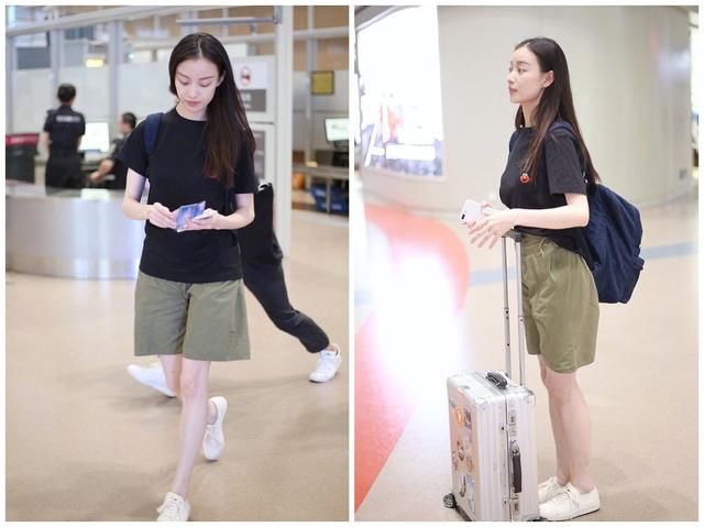 同样是录制节目,杨颖名牌傍身,反观倪妮一双懒人鞋还不到百元