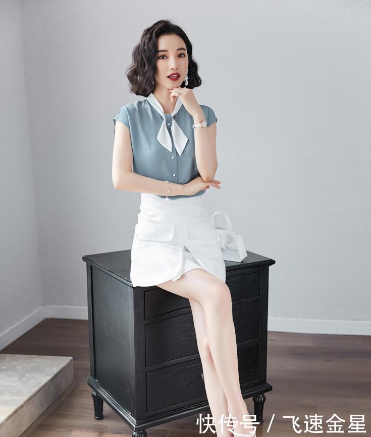 阔腿裤■5套超显气质的蓝色系职业装,时尚又不失优雅,精致女人都这么穿!
