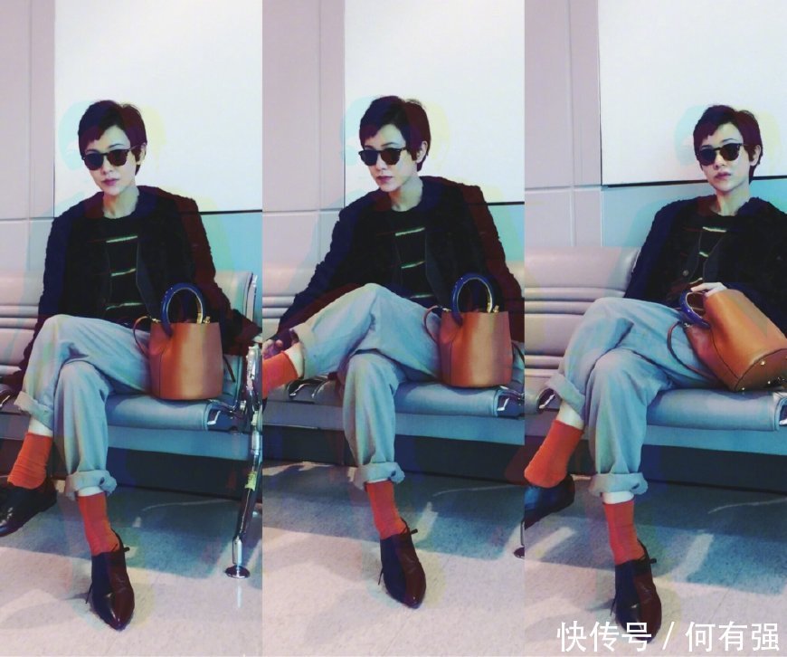 短发女神郭采洁，158的她穿出了2米大长腿，气质霸气瞬间爆棚