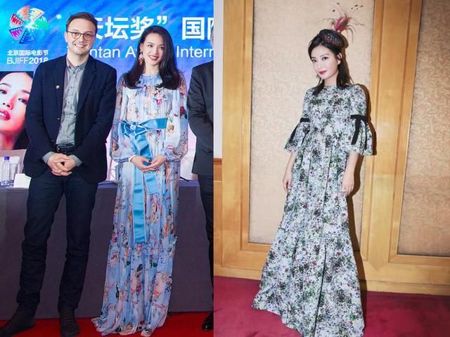 赵薇与舒淇都是42岁，同穿碎花连衣裙，网友:气质秒杀20岁姑娘!