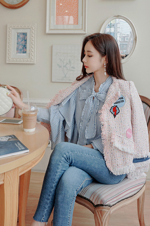 女神孙允珠，谧蓝风信子文艺青春海浪衬衫