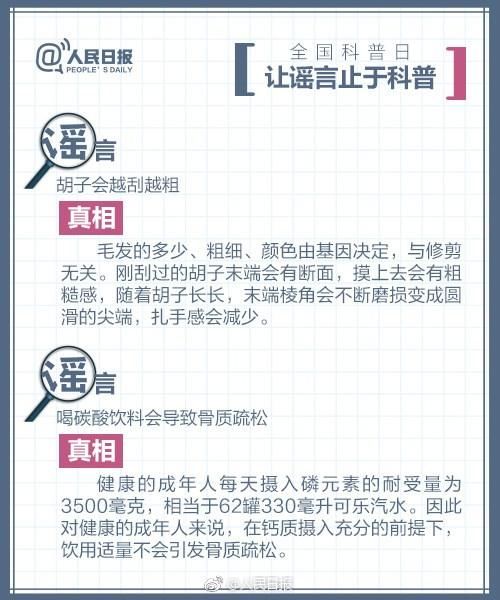 今日全国科普日:朋友圈里谣言大汇总