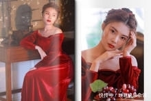 字肩礼裙@身穿露肩灯绒裙大秀性感身材，微胖“大嫂”真有料，被徐冬冬惊艳到了