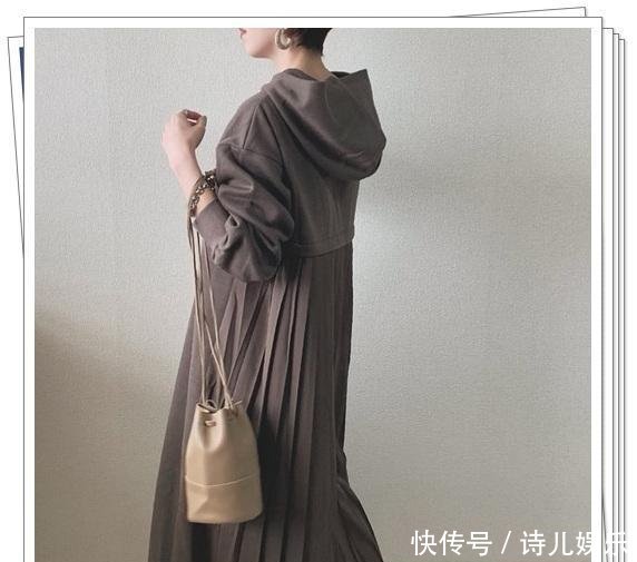 「春季造型」长款纯色连衣裙的春季穿搭look,新鲜的时尚日系风看你喜欢不