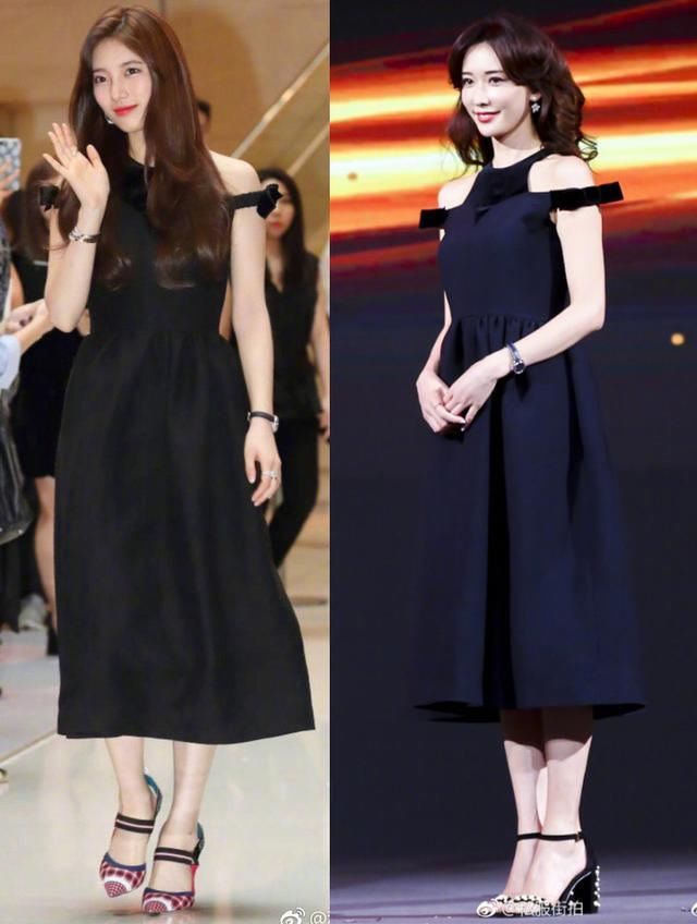 再好的衣品都拯救不了裴秀智魁梧的身材，撞衫林志玲甘愿认输!