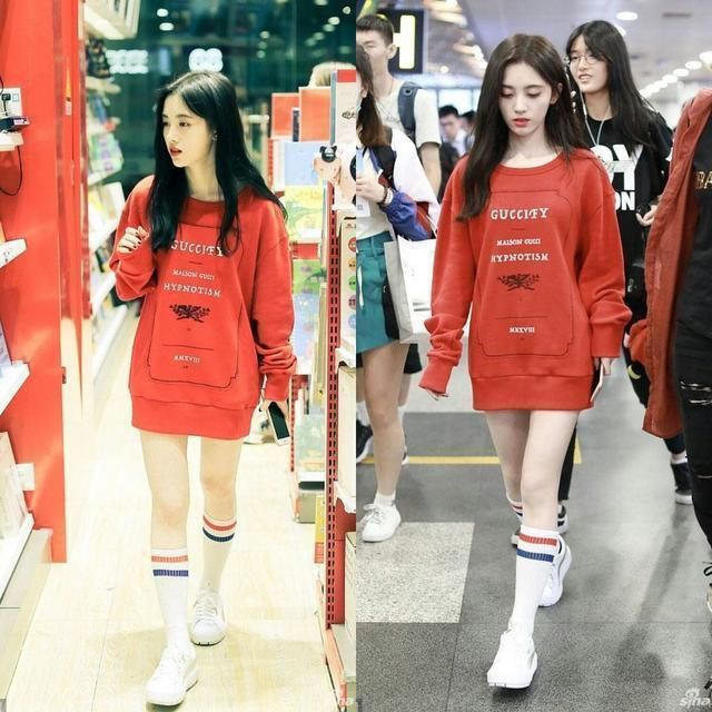 鞠婧祎会搭配,直接穿出170cm的效果,网友:大长腿真抢镜