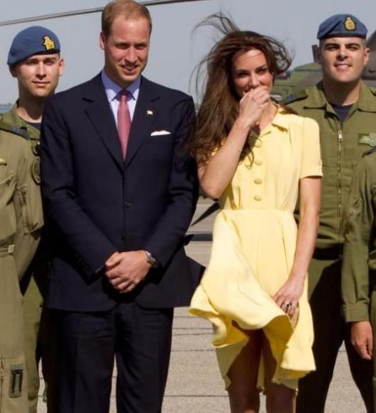 凯特王妃做梦都想删的照片:是个土气胖妞，大风让裙子飘起!