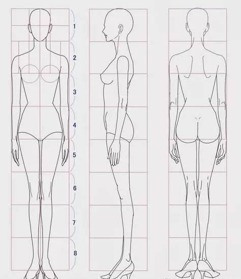  [模特的身]全新-160个服装人体动态【线稿】素材分享！（独家珍藏版）