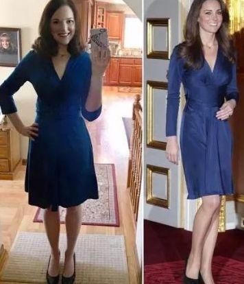 普通女性模仿凯特王妃穿衣，差距好显着，网友王室王妃不好当
