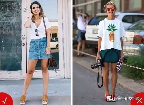 微胖女孩搭配秘籍，T恤+裙子让你美出新高度！
