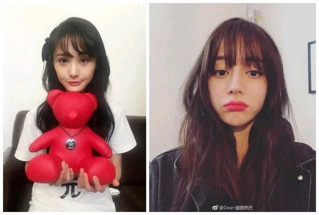 迪丽热巴学郑爽换“空气刘海”,一个美似洋娃娃,一个嫩回18岁