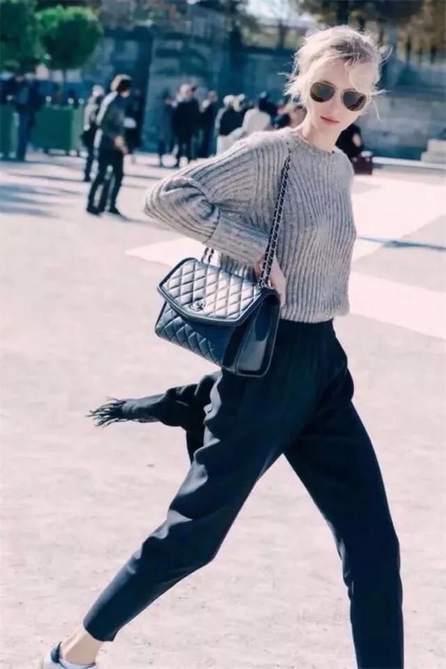 阔腿裤也太好看了!9分裤+平底鞋，这对CP今年很火!