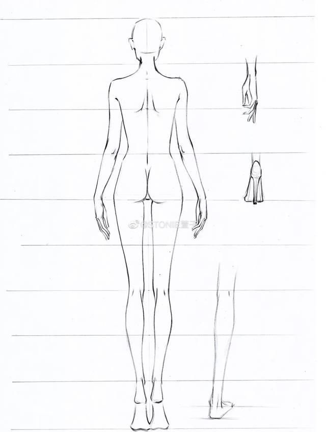  [模特的身]全新-160个服装人体动态【线稿】素材分享！（独家珍藏版）