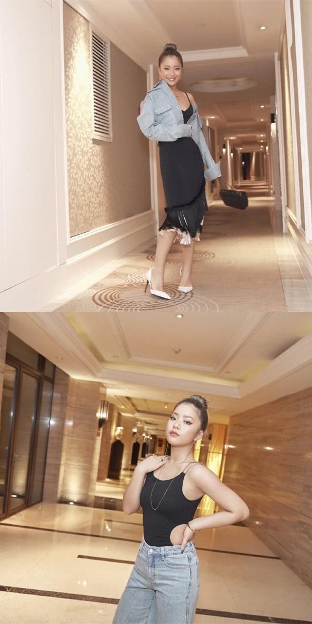 一个月！王菊瘦出马甲线小鸟腿，低胸背心秀傲人上围，让人认不出