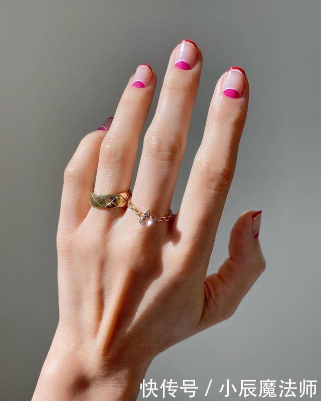 「创意」抽象画、甜美法式、百变圆点,5款可在家DIY的创意美甲